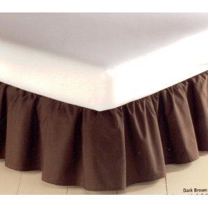 Bedskirt King Size Dark Brown 180 Thread Count