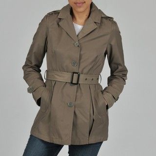 Buffalo Womens Single Breasted Belted Trench