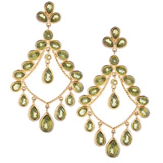 Amrita Singh Goldtone Crystal Chandelier Earrings
