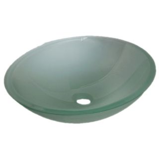Semi frosted Oval Glass Vessel Sink Today $104.99 4.0 (1 reviews)