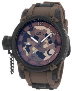 Invicta Mens 1198 Russian Diver Brown Camouflage Dial Polyurethane