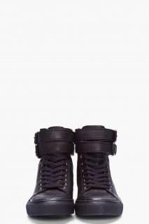 Silent By Damir Doma Black High top Leather Sneakers for men