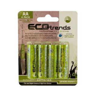Ecotrends Eco friendly Rechargeable AA Batteries (Pack of 4) Today $7