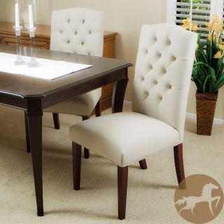 Christopher Knight Home Crown Top Ivory Linen Dining Chair (Set of 2)