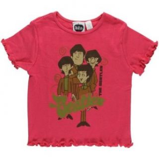 The Beatles   Pink Cartoon Toddler T Shirt Clothing