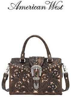 American West TUMBLEWEED Small Coach Bag 8320404 Womens Brown Shoes
