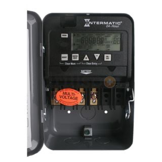 Intermatic ET1105C Elect.Timer, 1P, SPST, 3, 600 8, 300W, 24hr