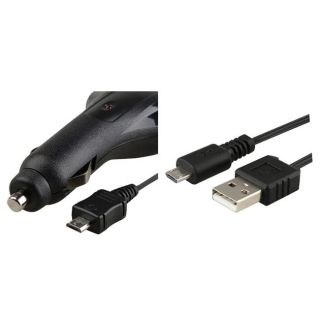 Retractable Micro USB Data Cable and Car Charger for HTC myTouch 4G