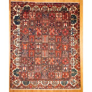 Persian Hand knotted Bakhtiari Red/ Orange Wool Rug (910 x 123