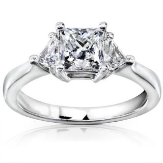 14k White Gold 1 5/8ct TDW Certified Diamond Engagement Ring (F G, SI3