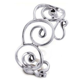 Handcrafted Sterling Silver Spiral Cuff Bracelet 25mm