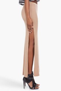 R13 Long Beige Slit Skirt for women