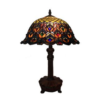 Tiffany style Peacock Jewel Table Lamp