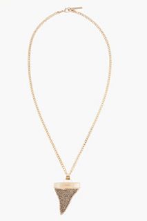 Givenchy Gold And Crystal Large Shark Tooth Necklace for women