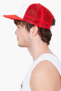 Stussy Red Trucker Cap for men