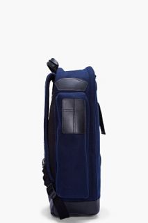 Givenchy Navy Felt And Leather Backpack for men