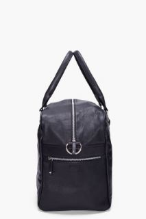 Filippa K Black Leather Holdall for men