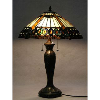 Tiffany style Half moon Table Lamp