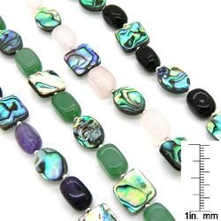 Pearlz Ocean Sterling Silver Abalone Shell and Gemstone Bracelet