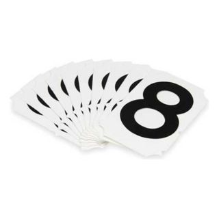 Brady 5050 8 Carded Numbers and Letters, 8, PK 10