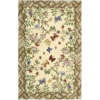 Hand hooked Yellow Country Heritage Rug (8 x 11)