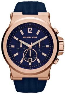 Michael Kors MK8295 dylan navy dial navy silicone strap men watch NEW