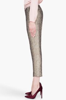 By Malene Birger Gold Cropped Cortensa Trousers for women