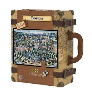 Explore America 1,000 pc Boston Suitcase Puzzle Today $23.49