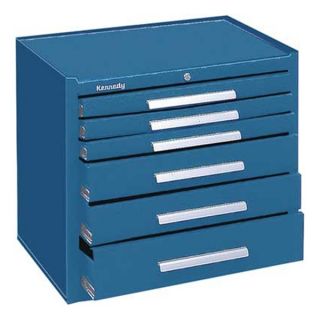 Kennedy 286XBL Bench Cabinet, 27 W, 6 Drawer, Blue