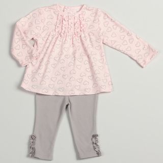 Calvin Klein Infant Girls Pink/ Grey Legging Set