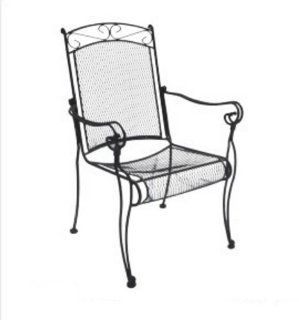 DC America WIC188 Charleston Wrought Iron High Back Chair