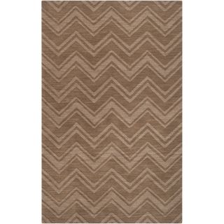 Hand crafted Solid Brown Chevron Buda Wool Rug Today $46.99   $136.99