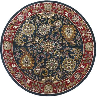 Kashan Navy/ Red Wool Rug (6 Round) Today $169.99 Sale $152.99 Save