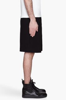 Givenchy Black Bonded Cotton Bermuda Shorts for men