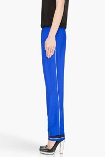 Lanvin Royal Blue Silk Trousers for women