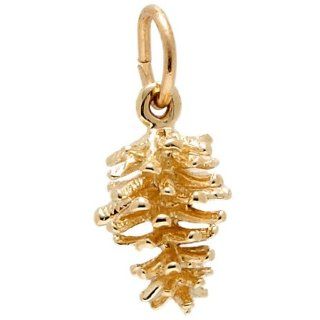 Rembrandt Charms Pine Cone Charm, 10K Yellow Gold Jewelry