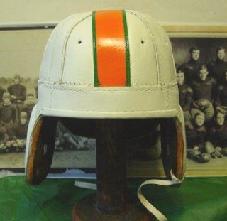 1930 40 Miami Custom 3tone leather football helmet Sports