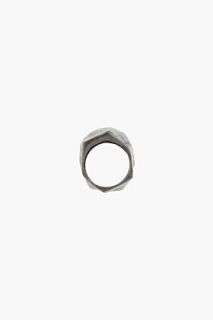 Goti Gunmetal Faceted Ring for men