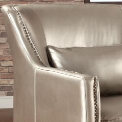 Trenton Gold Metallic Silver Arm Chair