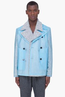 3.1 Phillip Lim Pale Blue Mac Raincoat for men