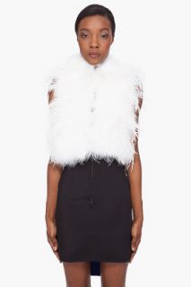 Co White Irina Feather Vest for women