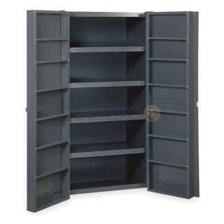 Edsal BC6201G Bin Storage Cabinet, H 72, W38, 16 Shelves