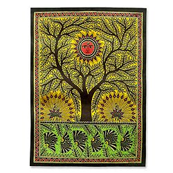 Tree of Life Folk Art Painting (India) Today $126.99