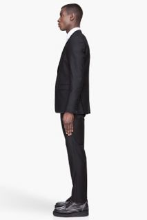 Givenchy Black Satin trimmed Wool mohair Suit for men