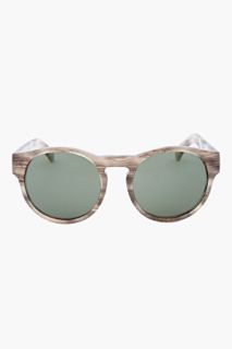 Dries Van Noten Grey Horn Rounded Sunglasses for women
