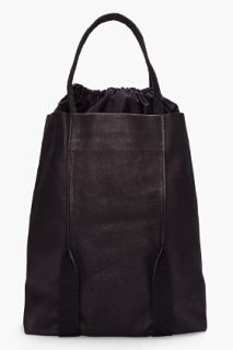 Silent By Damir Doma Black Leather Bagrus Tote for men