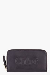 Chloe Black Shadow Zip Wallet for women