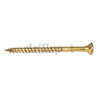 DrillSpot 75375 #8 15 x 5/8 Slotted Oval Head Wood Screw, Brass Be