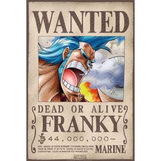 Poster   One Piece Wanted Franky 52x38cm   Achat / Vente TABLEAU