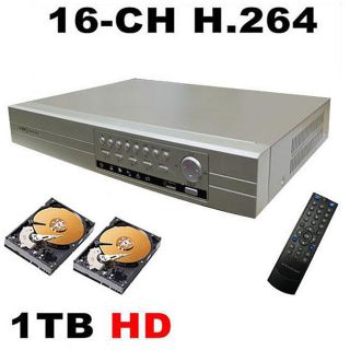 16 CH H.264 DVR 1TB HD Web ready Security System